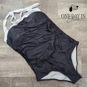 Aleumdr Halter One Piece Swimsuit Size L